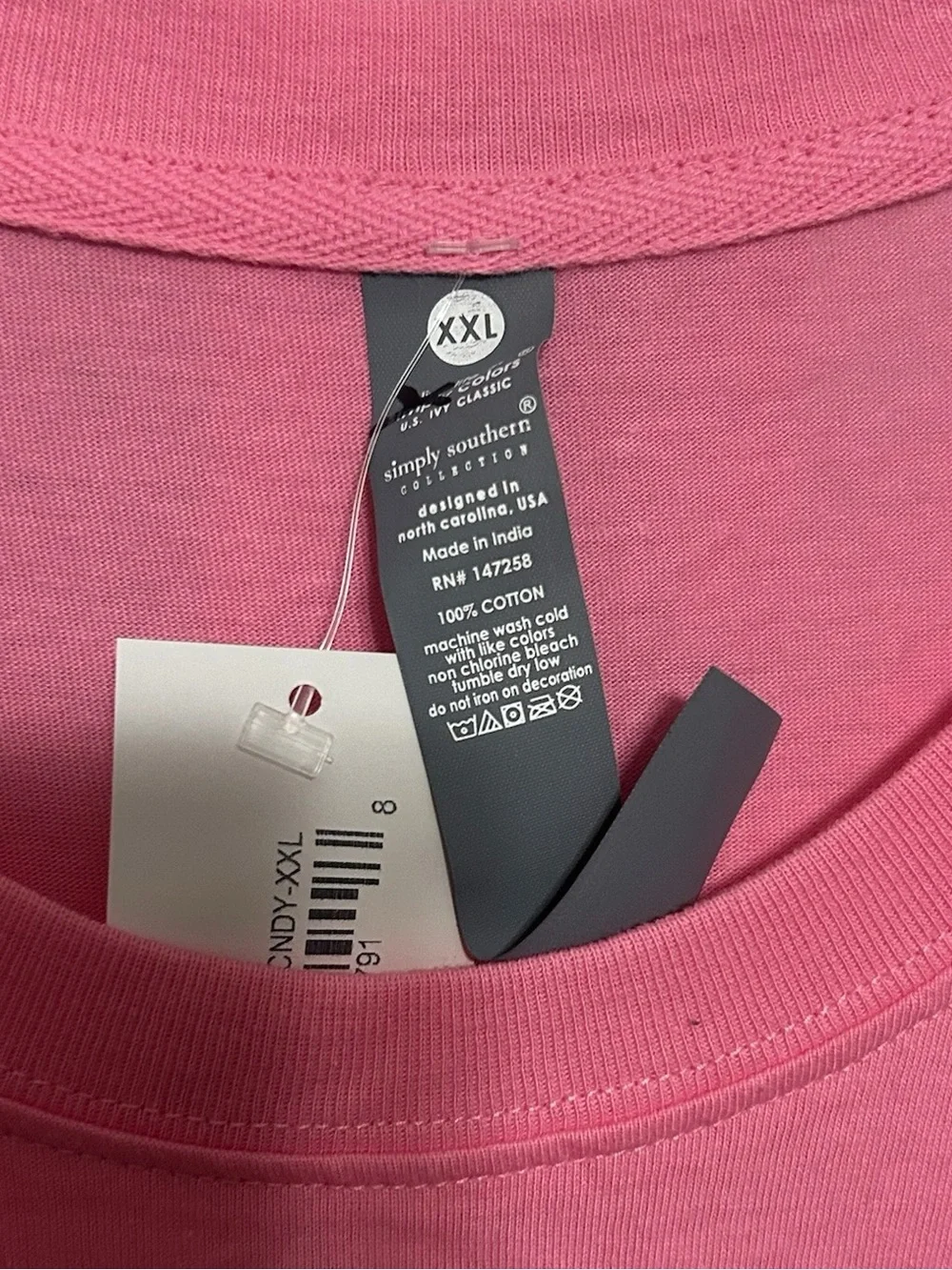 Simply Southern Pink Lobster Holiday Print Tshirt - Picture 4 of 6